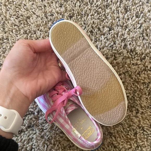 Kate Spade Keds Little Girl Toddler Tennis Shoes Buffalo Check - Picture 5 of 8